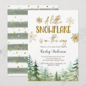 Kerstwintersneeuwvlok is onderweg kaart (Voorkant / Achterkant)