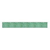 Kerstwintersneeuwvlokken die groen worden grosgrain lint (Voorkant)
