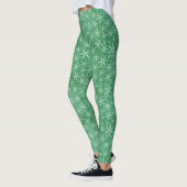 Kerstwintersneeuwvlokken die vallen leggings (Links)