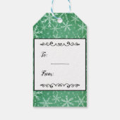 Kerstwintersneeuwvlokken Falling Foto Cadeaulabel (Achterkant)