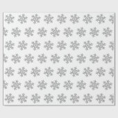 Kerstwintersneeuwvlokken Verpakkingspapier Cadeaupapier (Vlak)