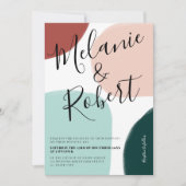 Kerstwintertong initialen voor bruiloft kaart (Voorkant)