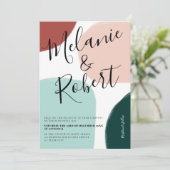 Kerstwintertong initialen voor bruiloft kaart (Staand voorkant)