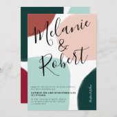 Kerstwintertong initialen voor bruiloft kaart (Voorkant / Achterkant)