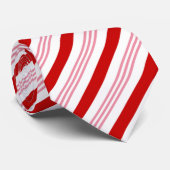 kerstwintervakantie snoeprietstripes stropdas (Opgerold)