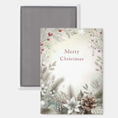 kerstwintervakantiemagnet magneet (Voorkant / Achterkant)