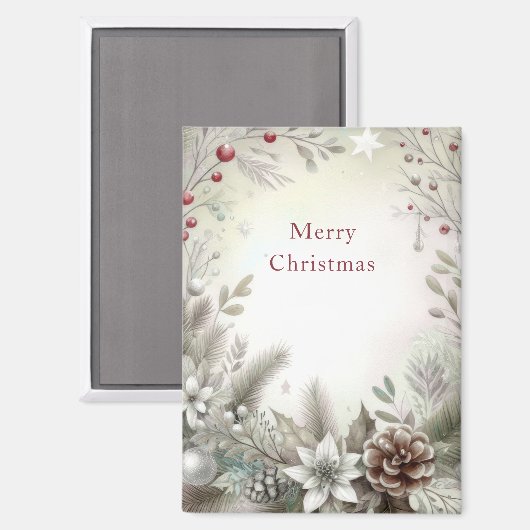 kerstwintervakantiemagnet magneet (Voorkant / Achterkant)