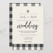 Kerstwinterweddenschap Grijze buffels Kaart (Voorkant / Achterkant)