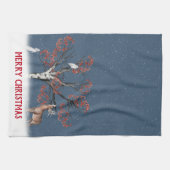 Kerstwinterwild in Snowflakes Kitchen naar Theedoek (Horizontaal)