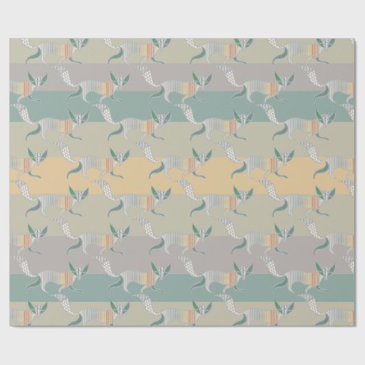 Kerstwinterwonder Fox Cadeaupapier (Vlak)