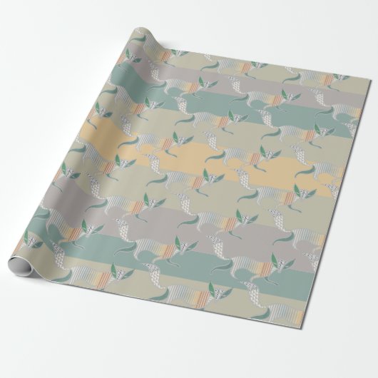 Kerstwinterwonder Fox Cadeaupapier (Uitgerold)