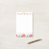 kerstwinterwoningen Holiday Bells pasta Post-it® Notes (Op bureau)