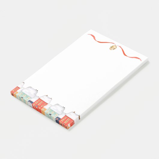 kerstwinterwoningen Holiday Bells pasta Post-it® Notes (Schuin)