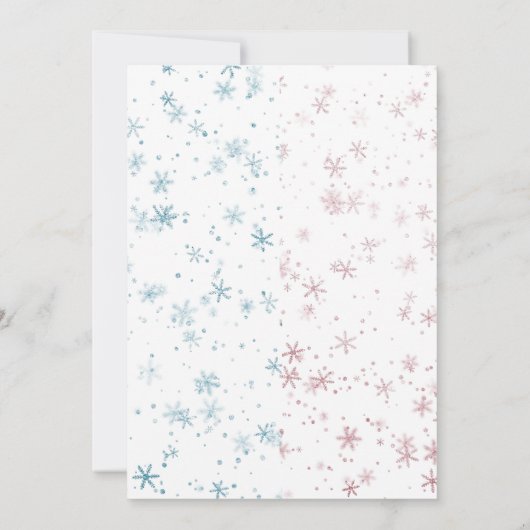 Kerstwinterzegel Penguin Gender onthulling Kaart (Achterkant)