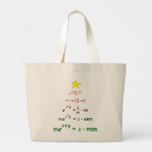 kerstWiskunde Grote Tote Bag (Achterkant)