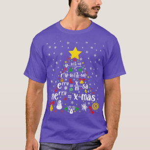 Kerstwiskunde professor xmas wiskunde leraar wisku t-shirt