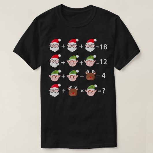 KerstWiskunde Quiz Wiskunde leraar T-shirt (Design voorkant)