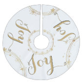 Kerstwit en goud, JOY, Kerstboom Rok (Voorkant)