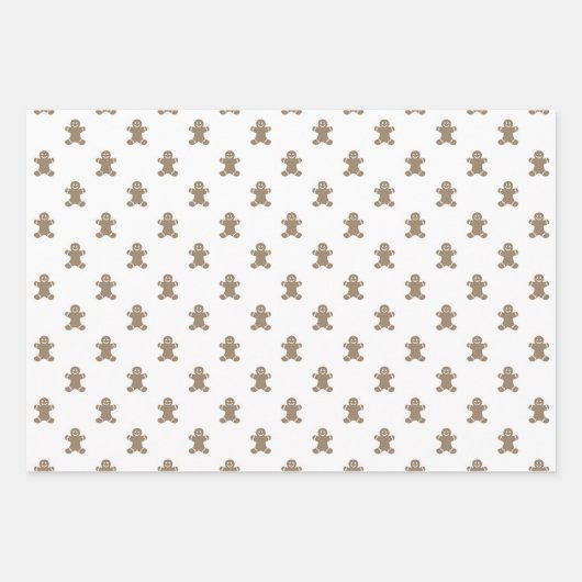 kerstwit goud schattig ontbijtkokerbrood inpakpapier vel (Voorkant 3)