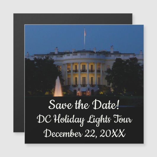 Kerstwit huis in Washington DC (Voorkant / Achterkant)