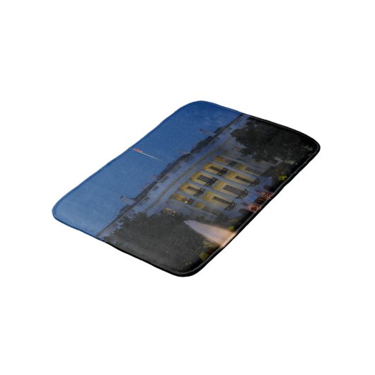 Kerstwit huis in Washington DC Badmat (Gekanteld)