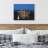 Kerstwit huis in Washington DC Canvas Afdruk (Insitu (Slaapkamer))