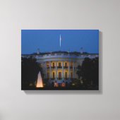 Kerstwit huis in Washington DC Canvas Afdruk (Voorkant)