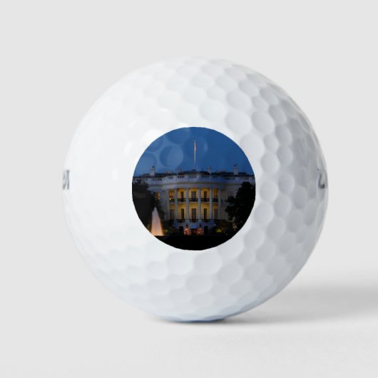 Kerstwit huis in Washington DC Golfballen (Voorkant)
