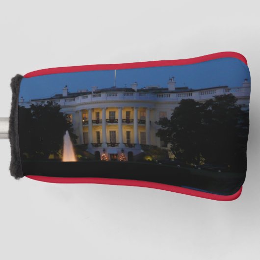 Kerstwit huis in Washington DC Golfheadcover (Voorkant)
