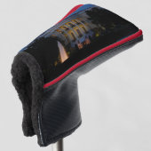 Kerstwit huis in Washington DC Golfheadcover (3/4 voorkant)