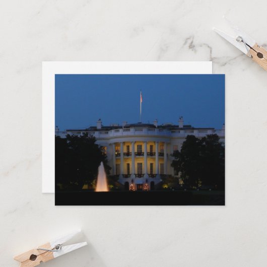 Kerstwit huis in Washington DC Kaart (Voorkant / Achterkant in situ)
