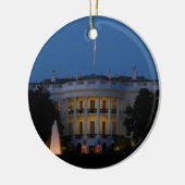 Kerstwit huis in Washington DC Keramisch Ornament (Links)