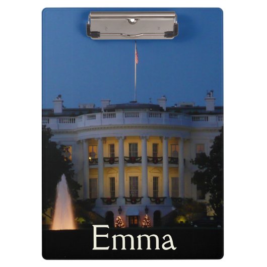 Kerstwit huis in Washington DC Klembord (Voorkant)