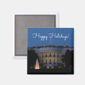 Kerstwit huis in Washington DC Magneet (Voorkant / Achterkant)