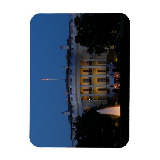 Kerstwit huis in Washington DC Magneet (Verticaal)