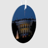 Kerstwit huis in Washington DC Ornament (voorkant)