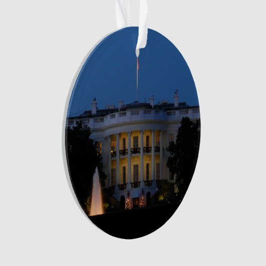 Kerstwit huis in Washington DC Ornament (voorkant)