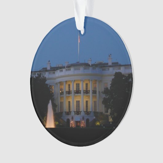 Kerstwit huis in Washington DC Ornament (voorkant)