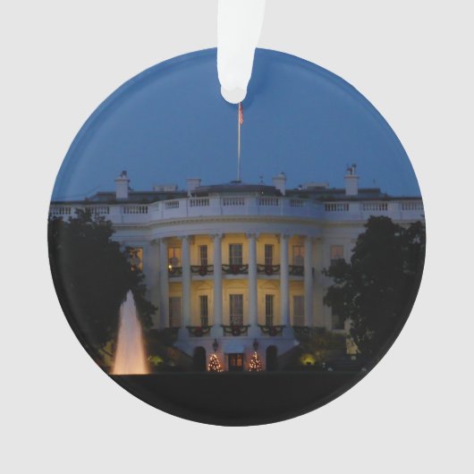 Kerstwit huis in Washington DC Ornament (voorkant)