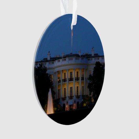 Kerstwit huis in Washington DC Ornament (voorkant)