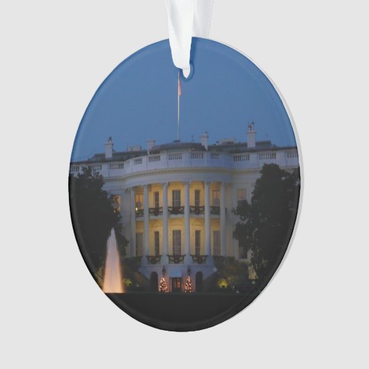 Kerstwit huis in Washington DC Ornament (voorkant)
