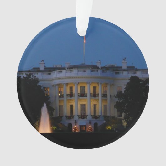 Kerstwit huis in Washington DC Ornament (voorkant)