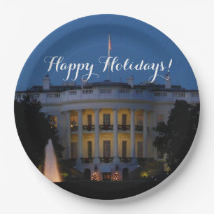 Kerstwit huis in Washington DC Papieren Bordje
