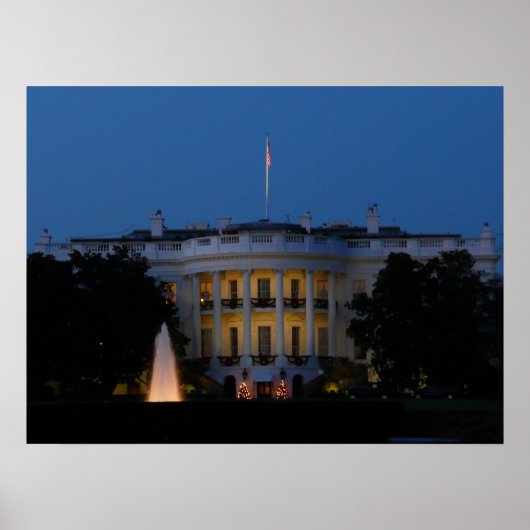Kerstwit huis in Washington DC Poster (Voorkant)