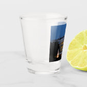 Kerstwit huis in Washington DC Shot Glas (Links)