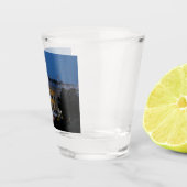Kerstwit huis in Washington DC Shot Glas (Rechts)