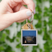 Kerstwit huis in Washington DC Sleutelhanger (Hand)