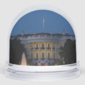 Kerstwit huis in Washington DC Sneeuwbol (Voorkant)