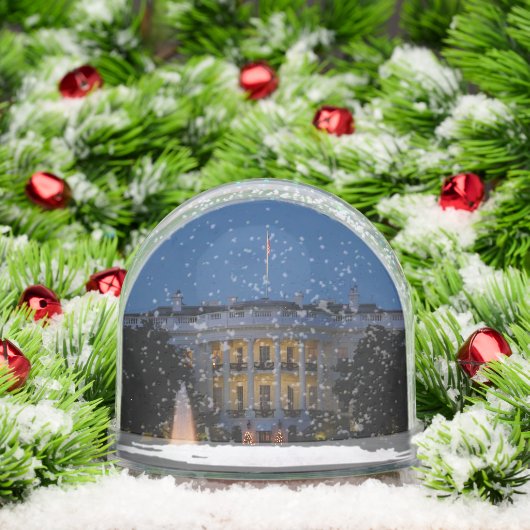 Kerstwit huis in Washington DC Sneeuwbol (Kerstmis)
