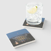 Kerstwit huis in Washington DC Stenen Onderzetter (Zijkant)